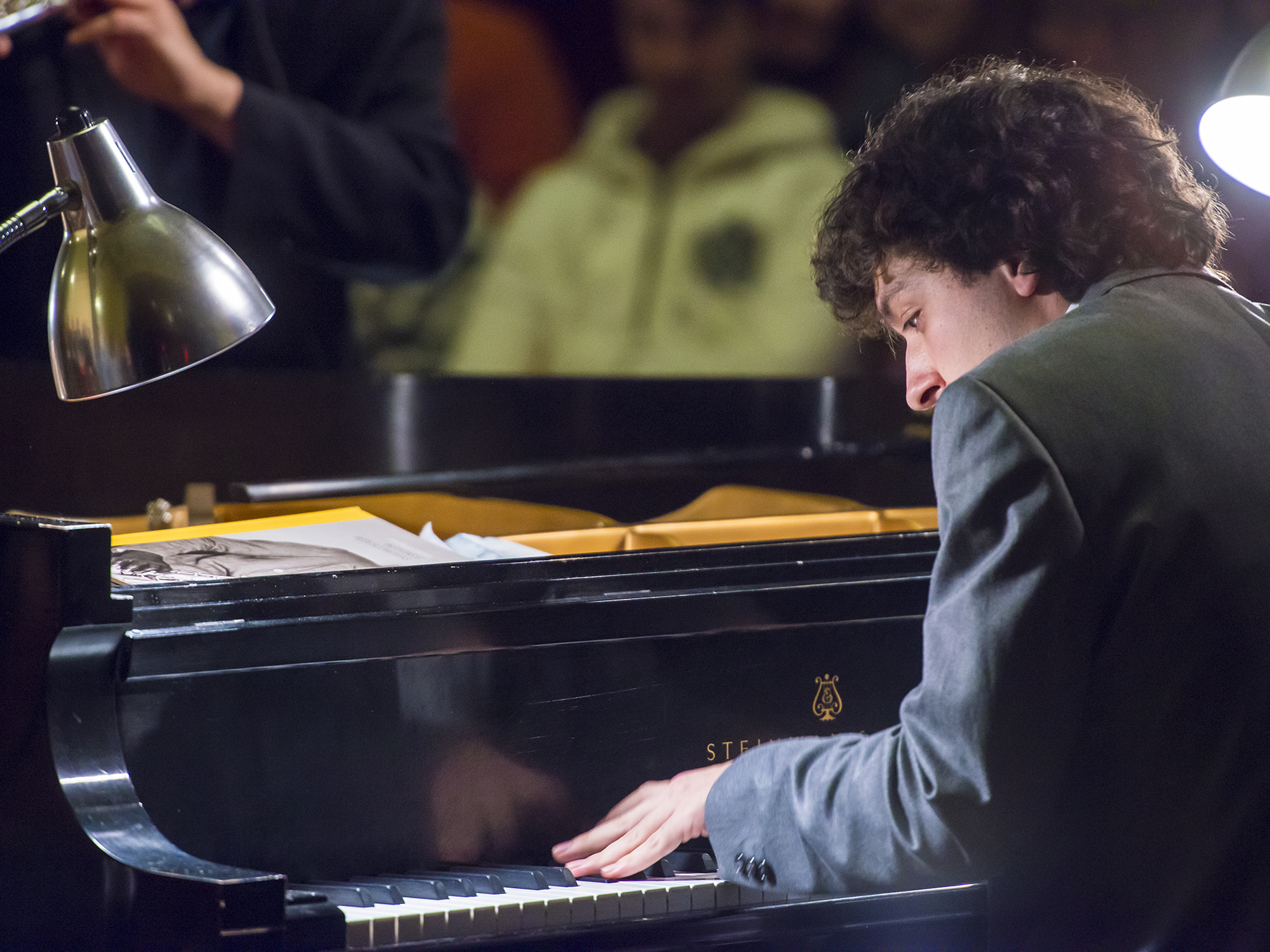 A pianist from NEC Jazz Studies performs