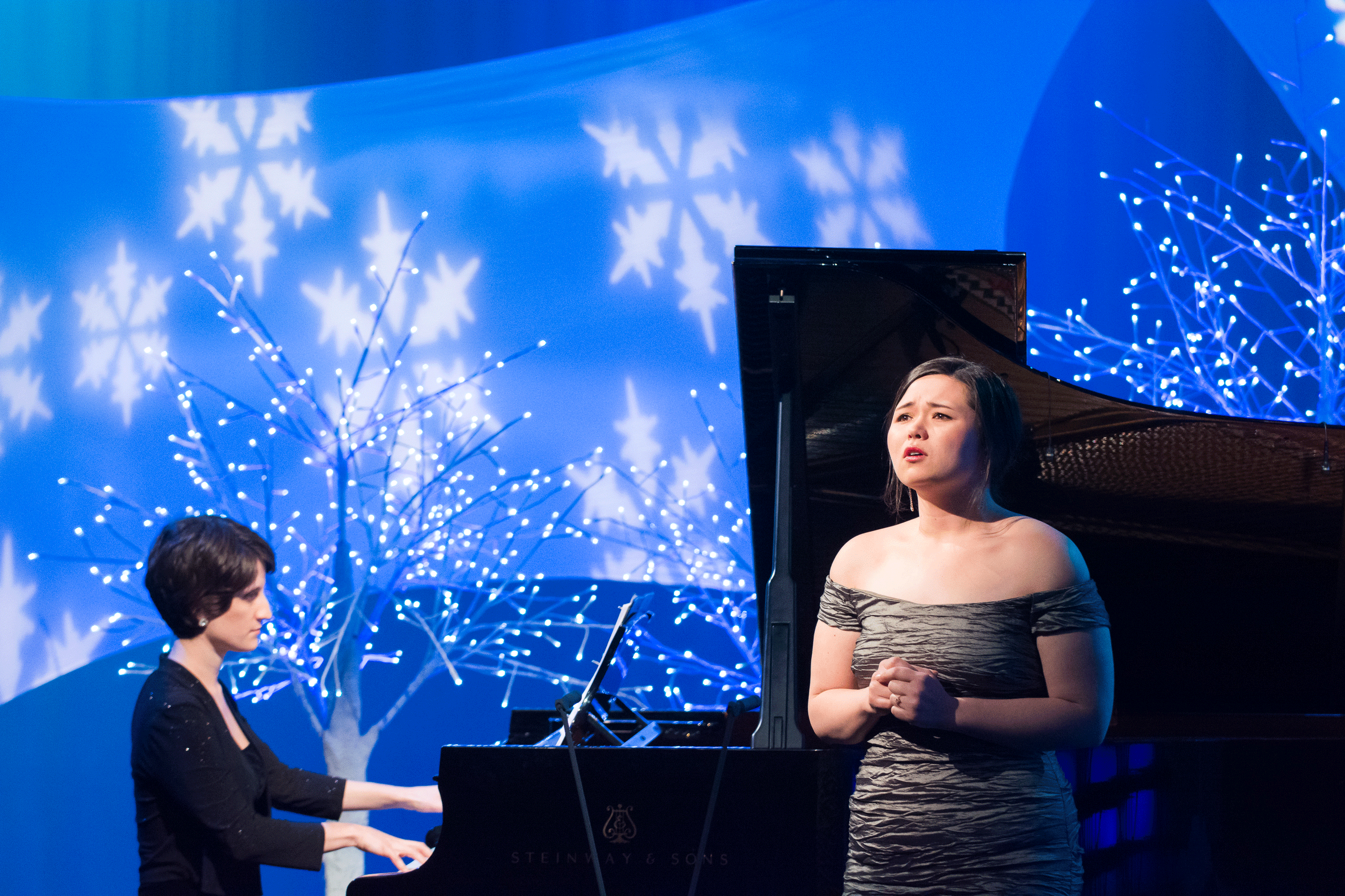 soprano Saori Erickson and pianist Bethany Pietroniro performing Ave Maria (Sam Brewer - WGBH)