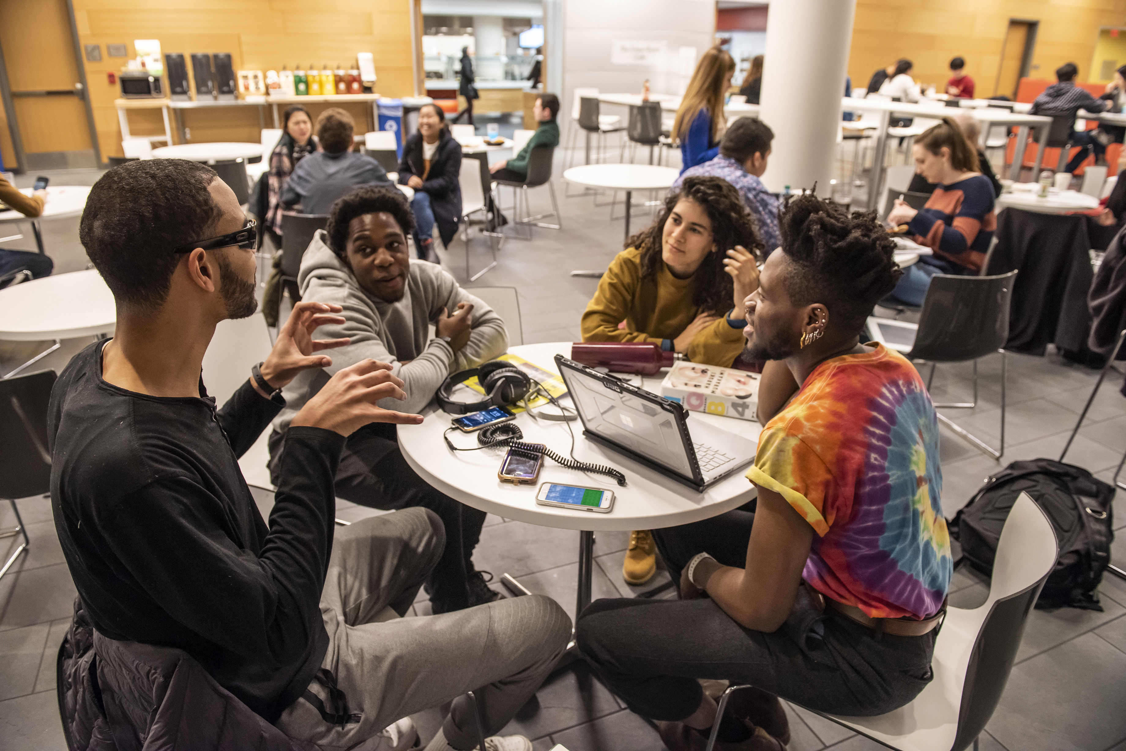 Students hang out in the Speed Dining Commons