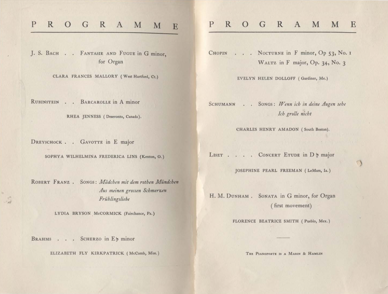 1906 Commencement Concert