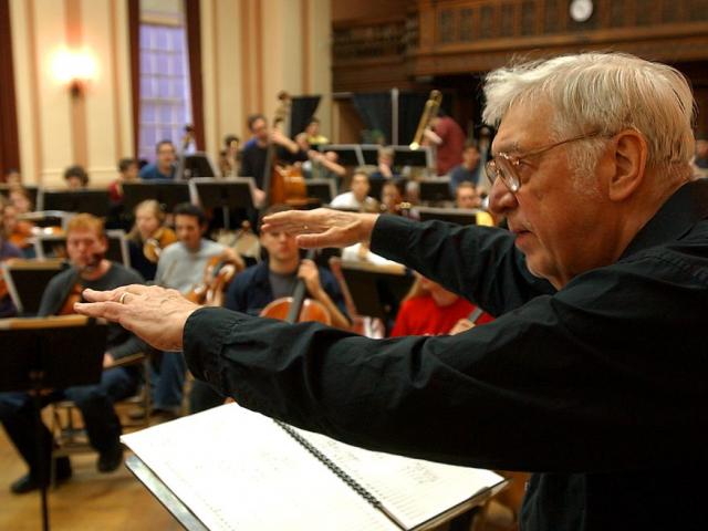 Gunther Schuller, shown in 2003, established the Jazz Studies program at the New England Conservatory of Music.David L. Ryan/Globe staff/file