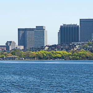 Downtown Boston rises across the Charles River