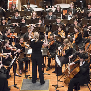 The N E C Prep Youth Repertory Orchestra performs