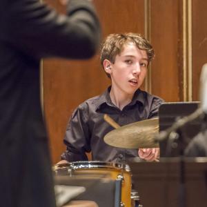 Drummer with Prep Youth Jazz Orchestra