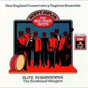 Album cover for NEC Ragtime Ensemble's album titled Scott Joplin: The Red Back Book