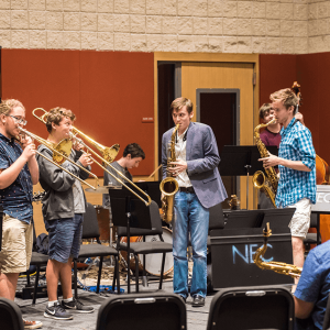 Prep students play in a jazz jam session