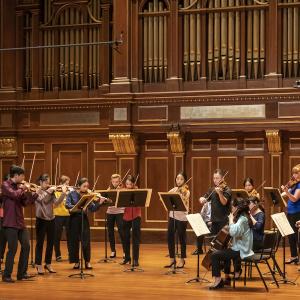 NEC Chamber Orchestra playing in Jordan Hall