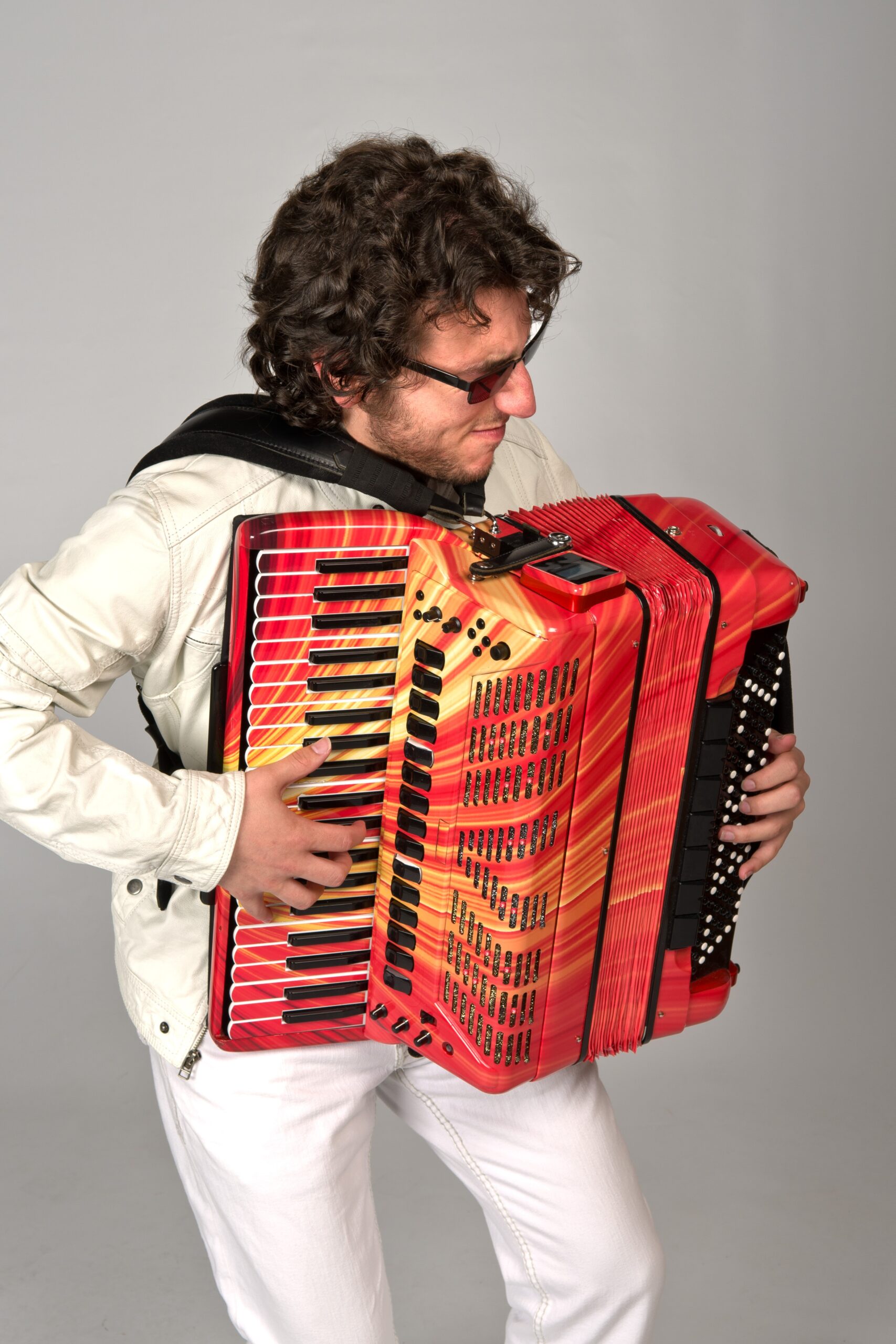 Cory Pesaturo playing accordion