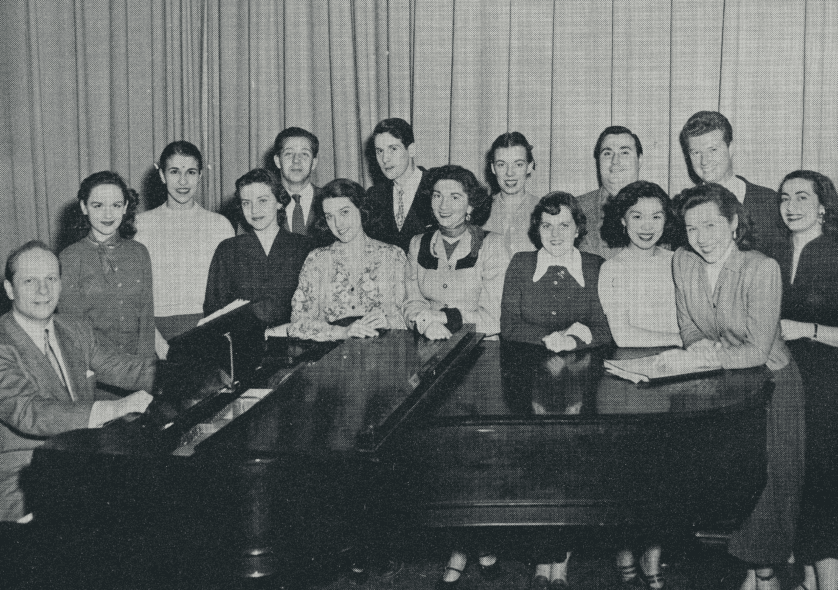 Boris Goldovsky, NEC’s opera program director from the 1940s to the mid-1960s, with his opera class, 1952.