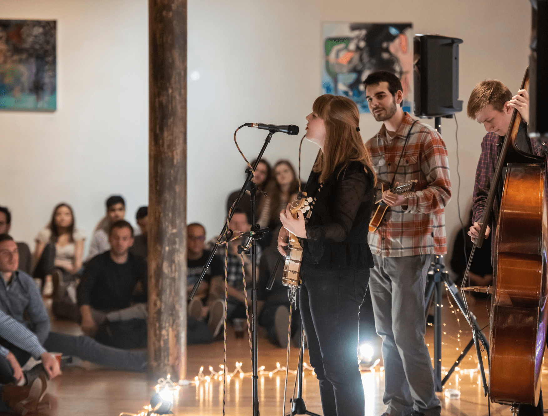Students perform at Sofar sounds