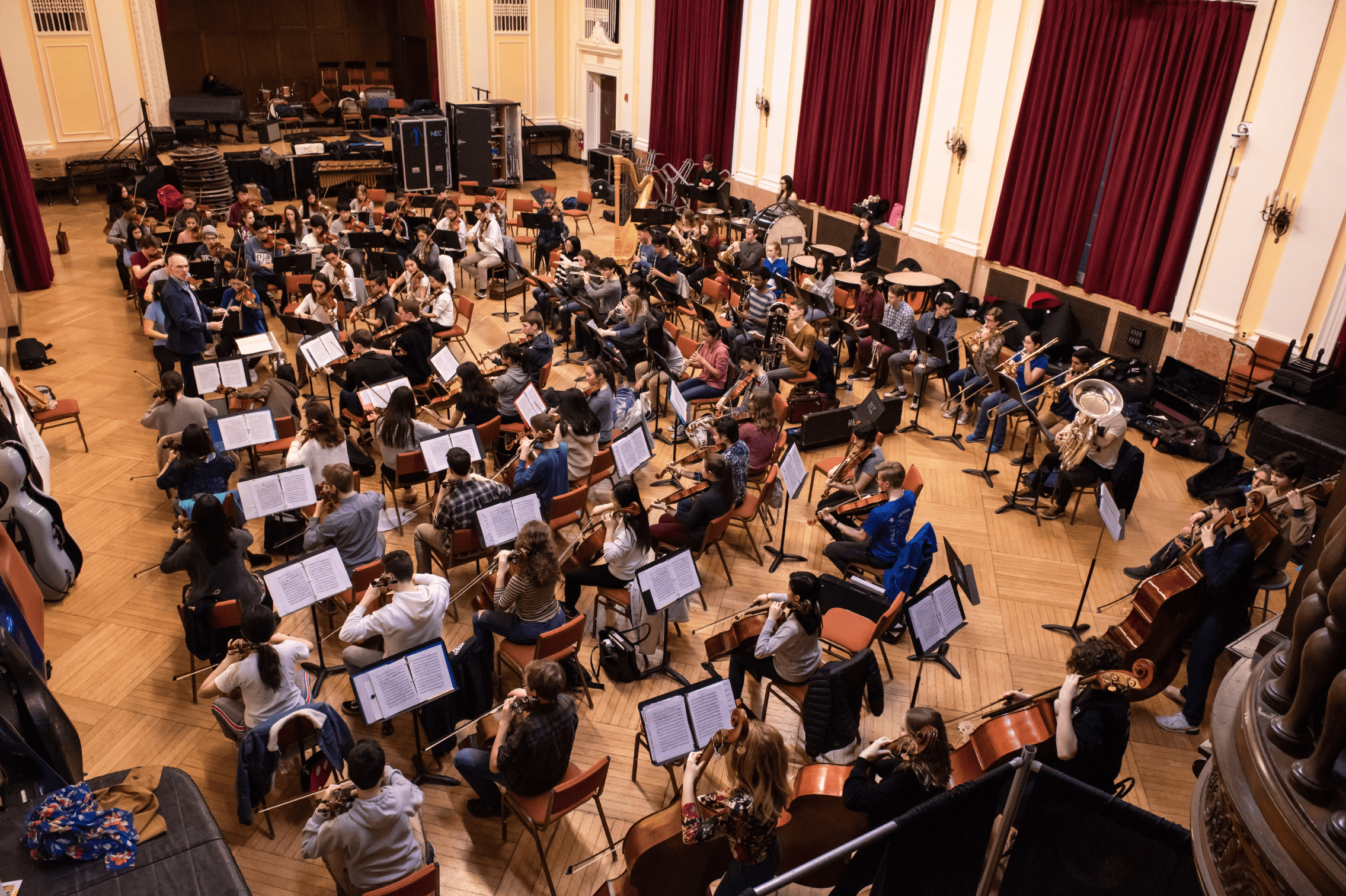 Brown Hall Philarmonia rehearsal