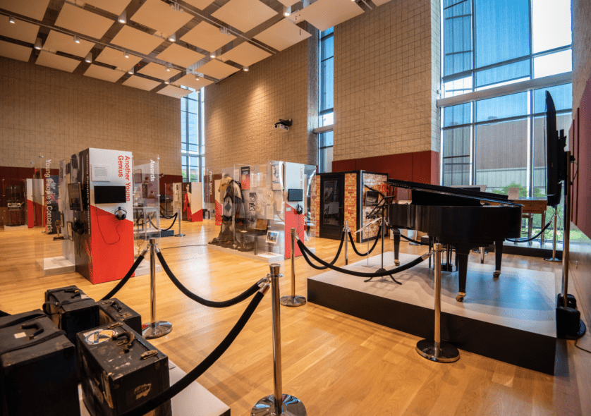 Burnes Hall exhibition set-up