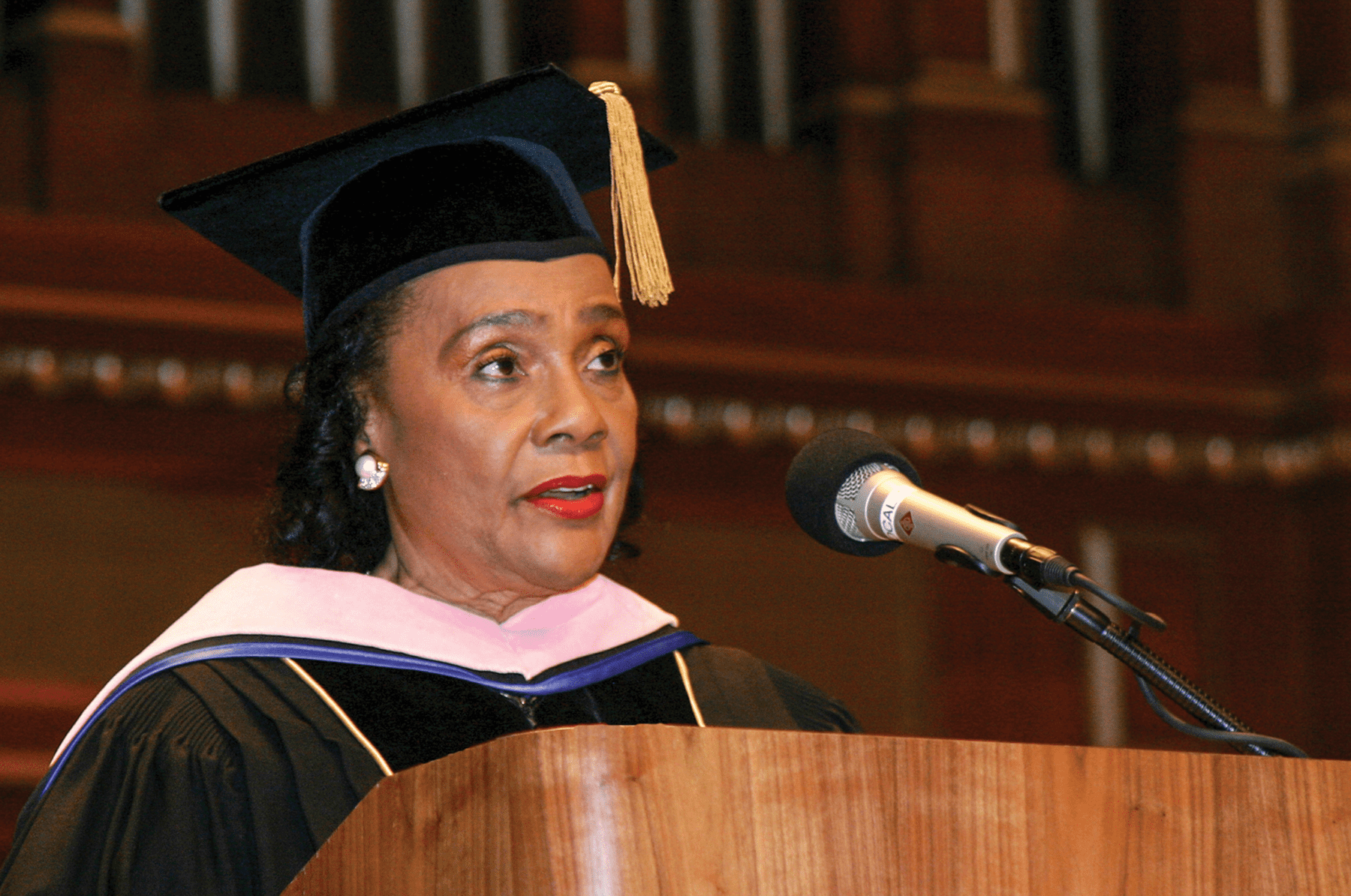 Coretta Scott King Speaking at Commencement