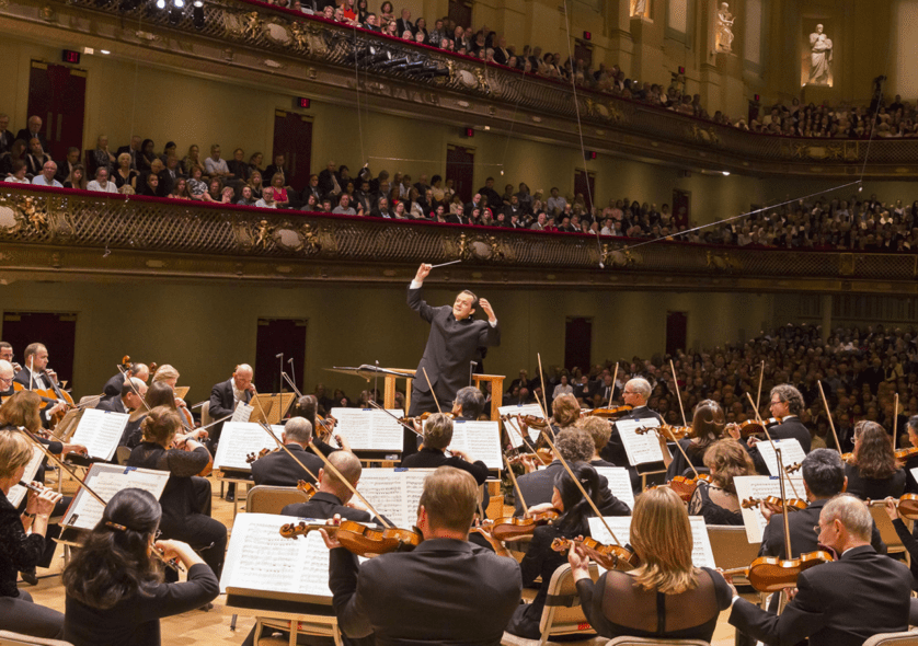 Boston Symphony Orchestra performing.