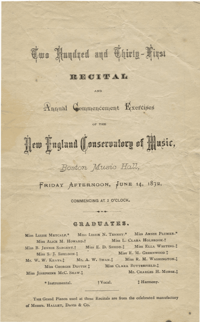 1872 Commencement Program
