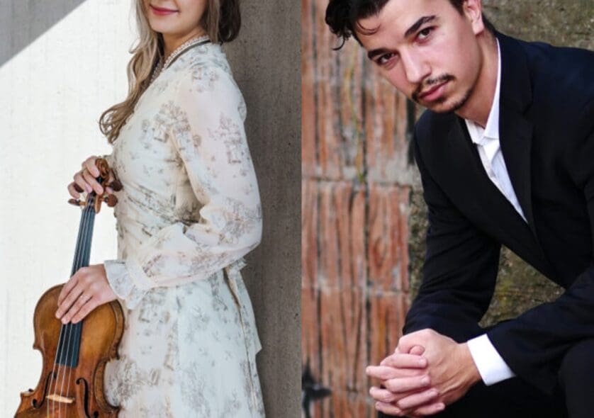 Violinist Maria Ioudenitch '20 MM, '22 AD, and cellist Gabriel Martins '21 MM