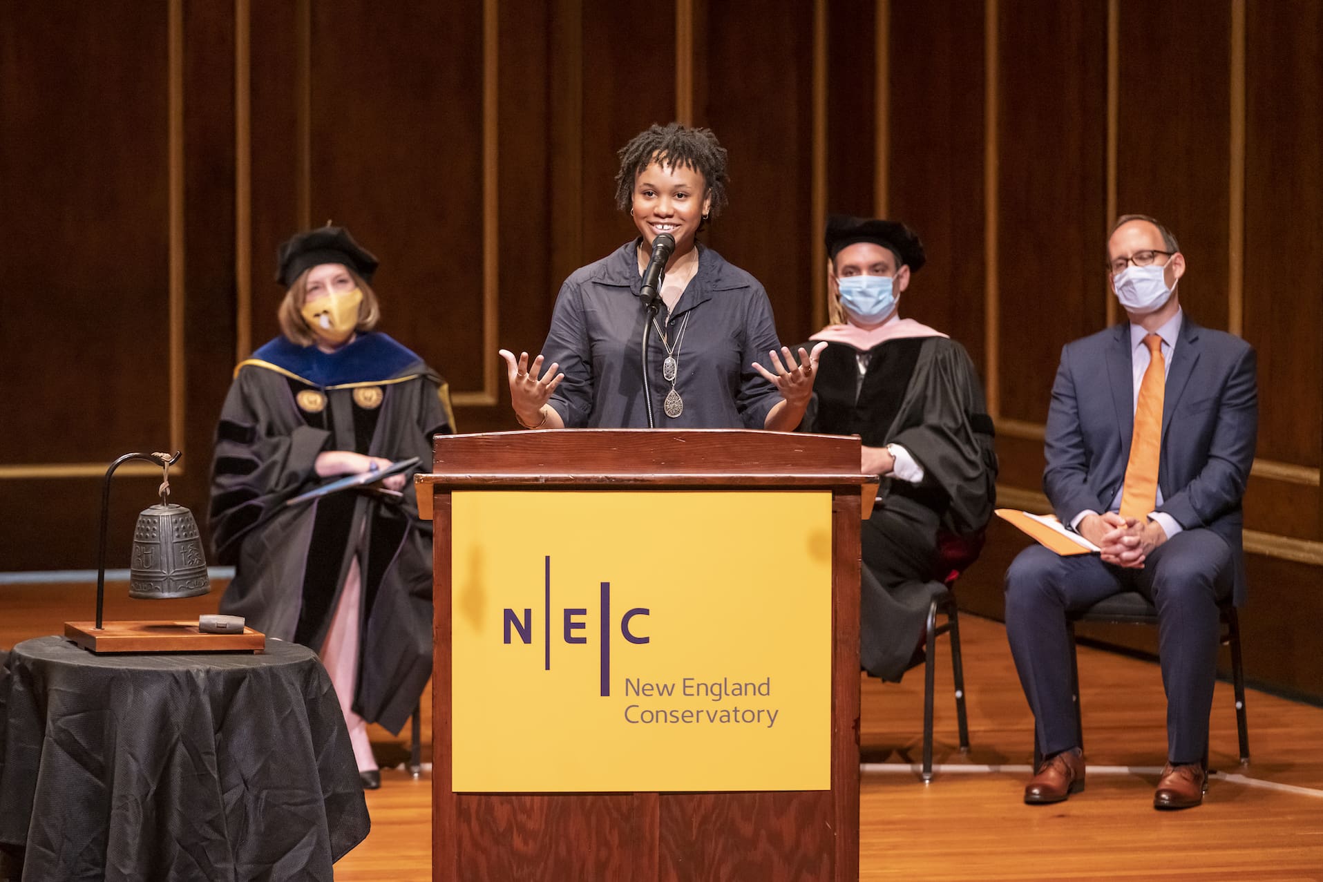 Student Speaker Zoe Cagan ’21 MM, ’22 GD Inspires at NEC Convocation