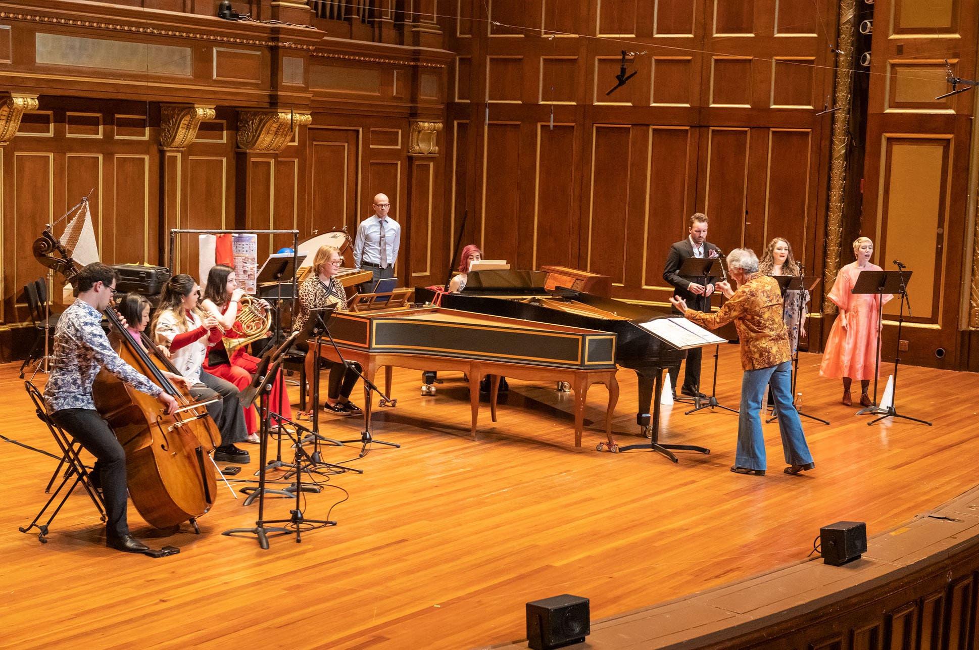 Group of musicians on the Jordan Hall stage.