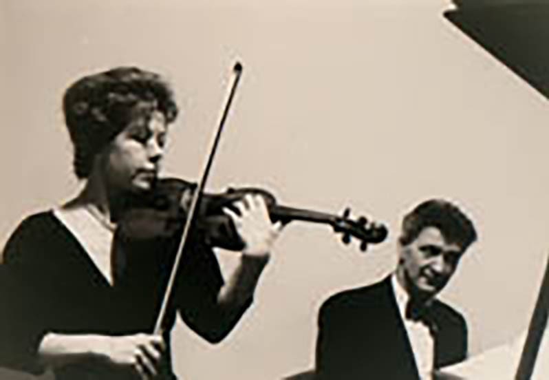 Image of NEC Alumna, Dorothy Bales, playing the violin
