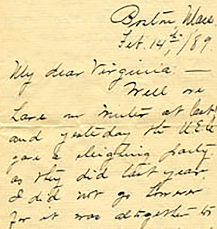 Image of letter written by NEC alumna, Maud D. Brooks