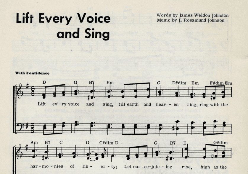 Life every voice and sing sheet music