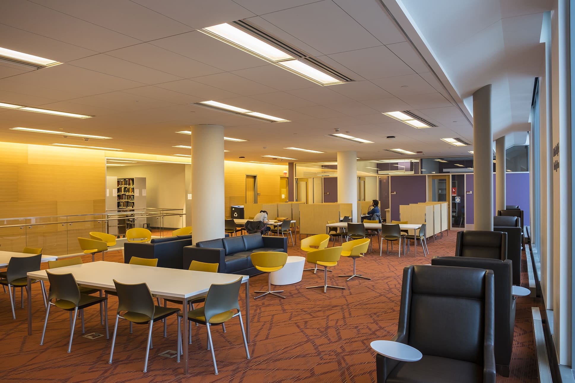 Interior of NEC's Blumenthal Family Library.