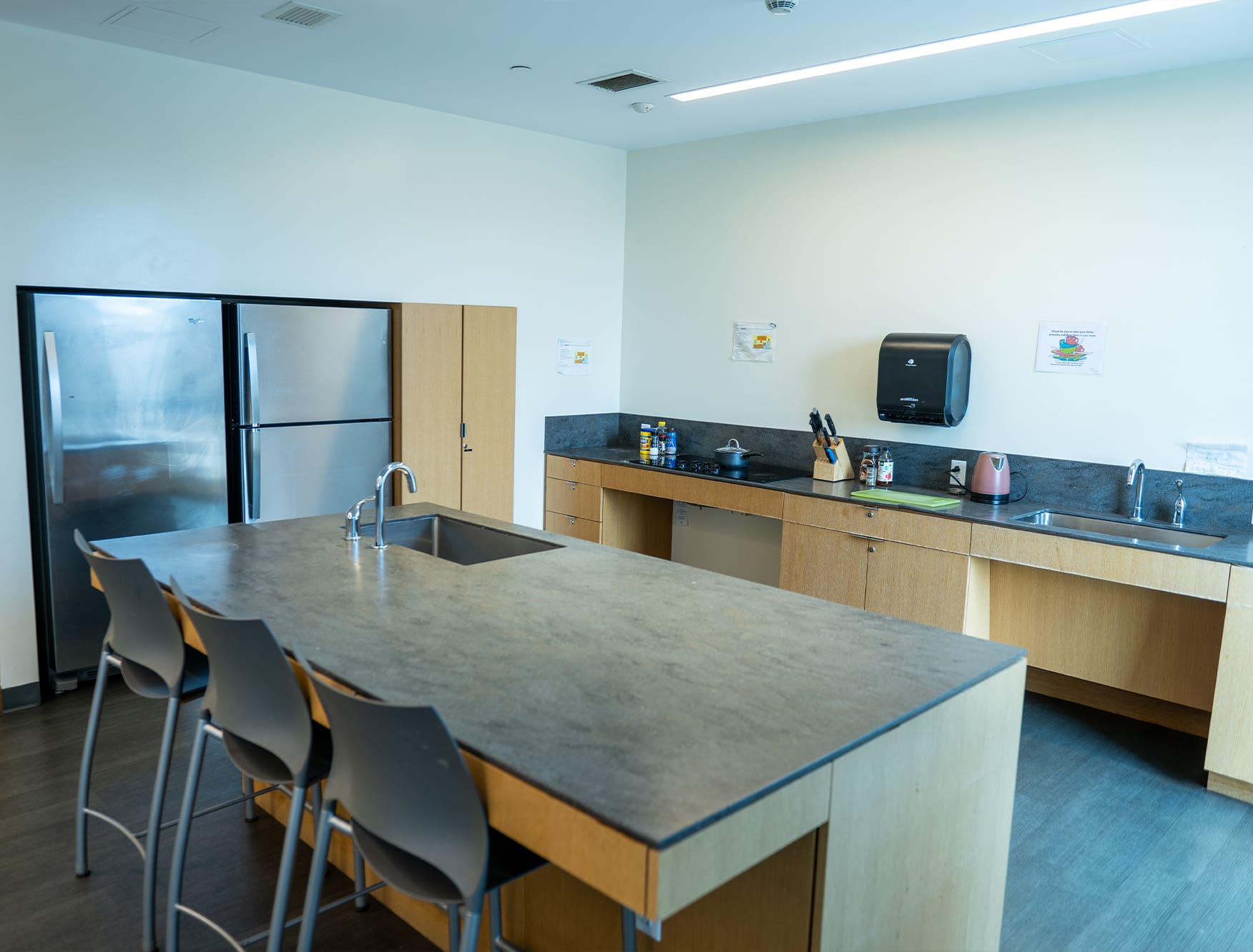 Kitchen in NEC residence hall.