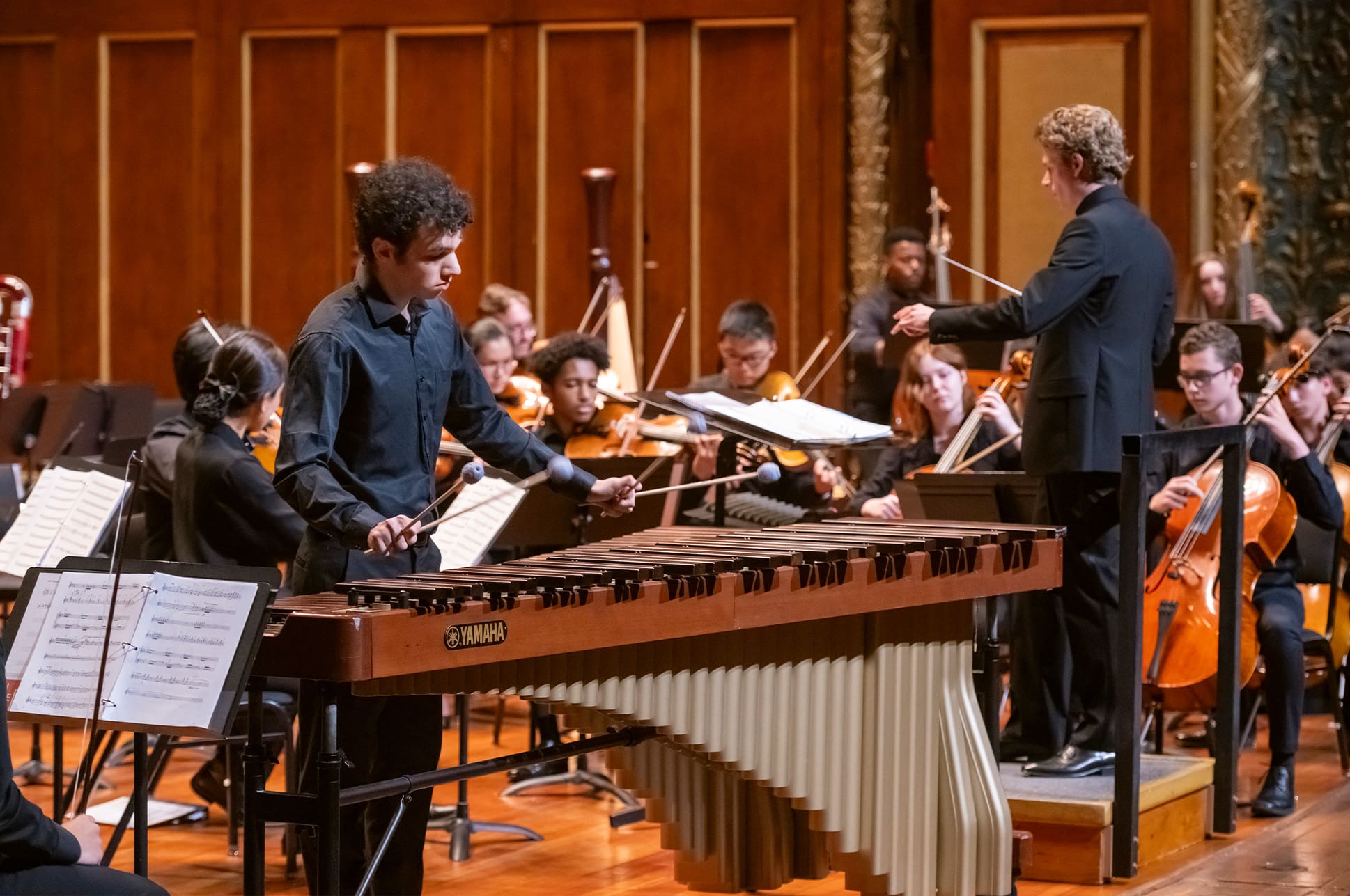 Summer Orchestra Students perform on Jordan Hall stage
