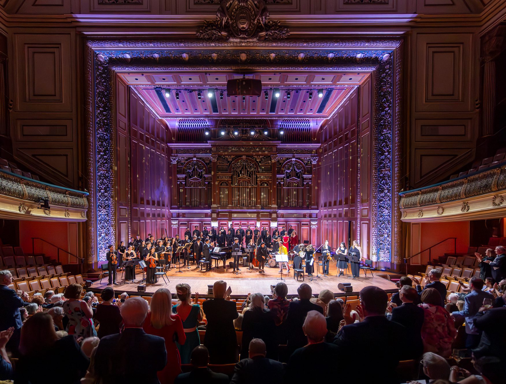 All the performers on stage at the end of the 2024 Scholarship Gala Concert.