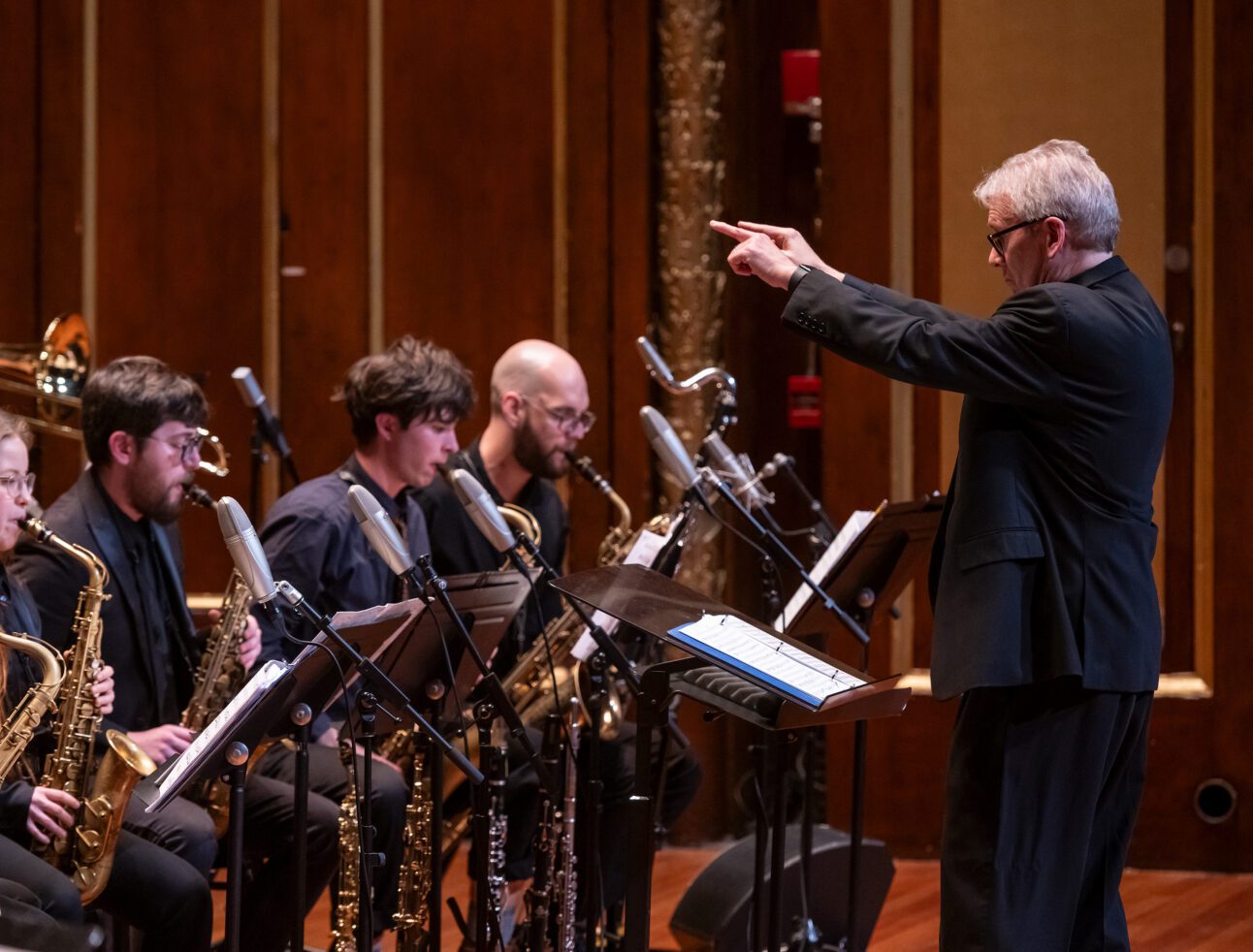 Ken Schaphorst leads the NEC Jazz Orchestra in Jordan Hall.