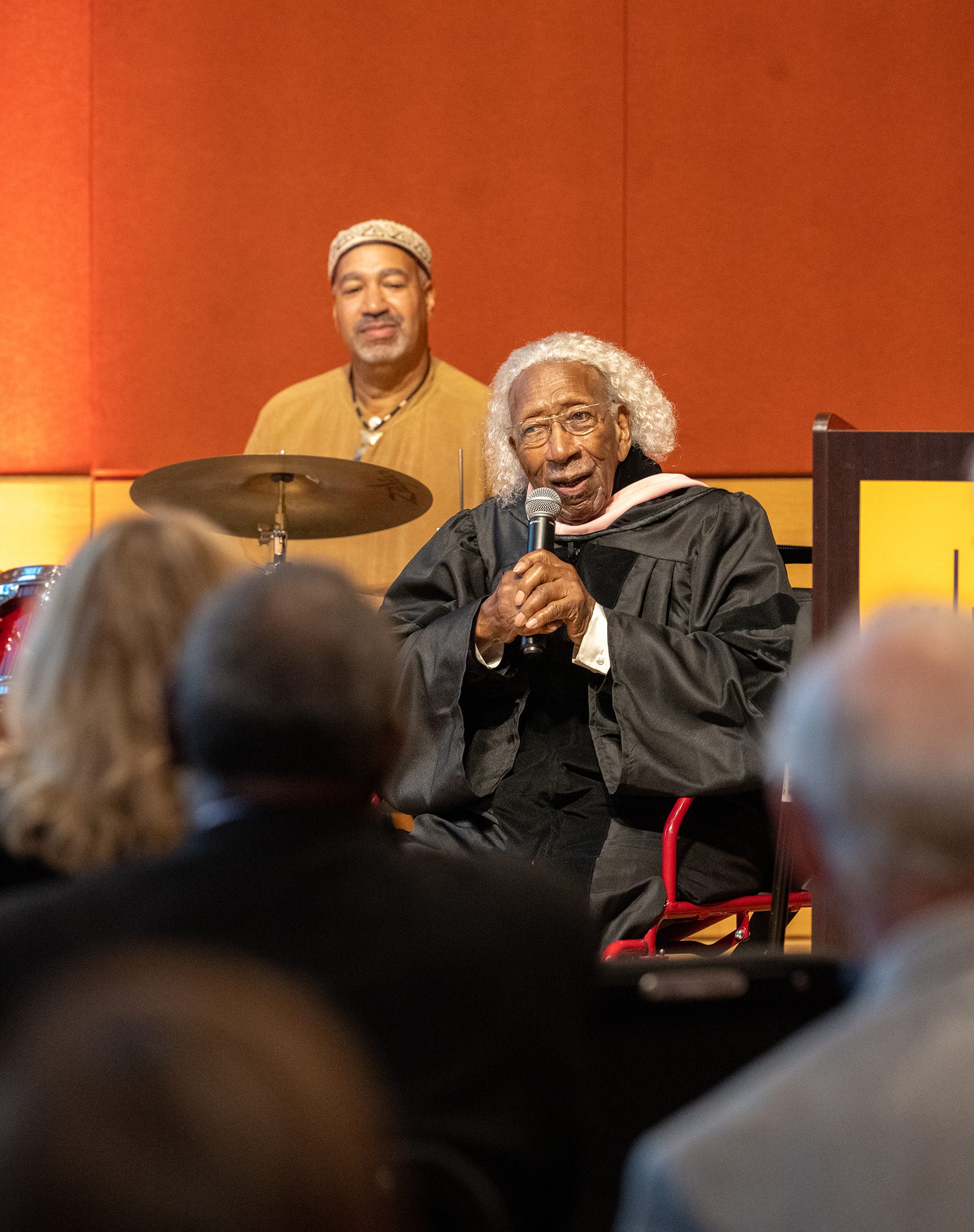 Marvin E. Gilmore, Jr. speaking to a group.