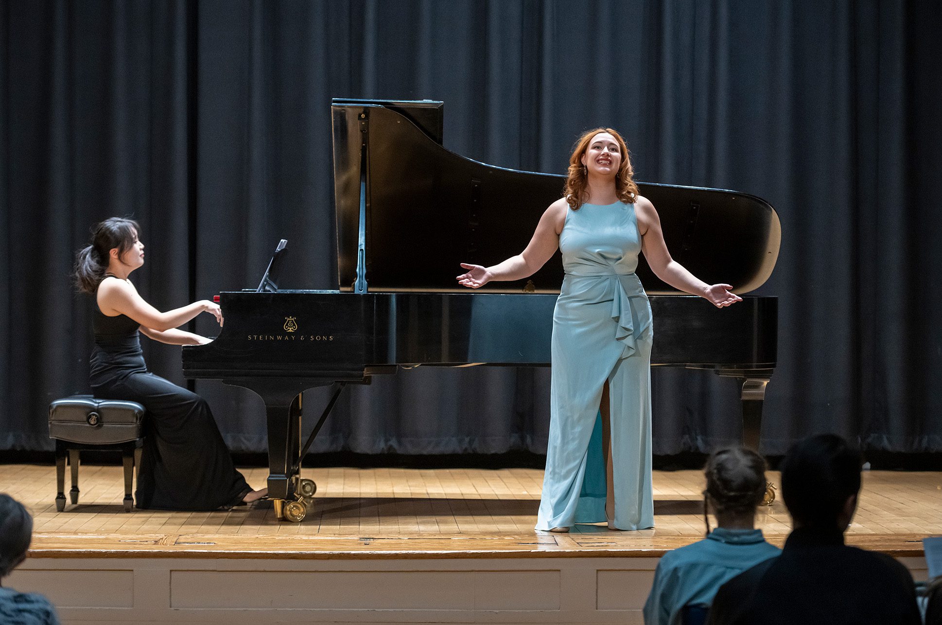 Allyson Bennett, soprano, and Ga-Young Park, piano, performing together in Williams Hall.