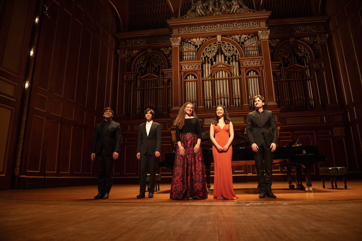 From left: Evren Ozel, Yutong Sun, Josie Larsen, Dani Jingdan Zhang, and Joshua Brown