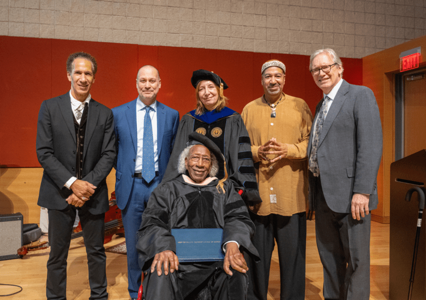 Gilmore took center stage at Jordan Hall on Saturday, September 21, to celebrate his 100th birthday. In a special reception on October 4, Gilmore was also awarded an Honorary Doctorate from NEC celebrating his distinguished career and his legacy.