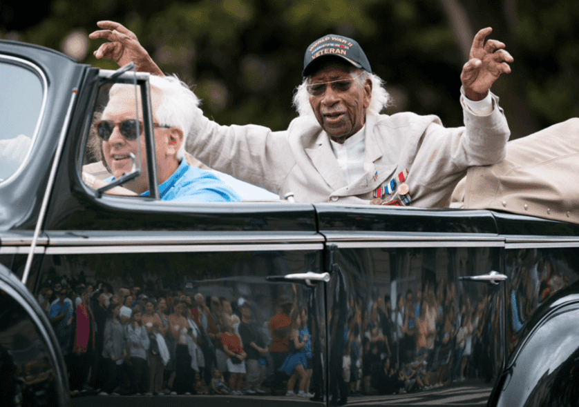 Gilmore served as a grand marshal in the American Veterans Center National Memorial Day Parade in 2024.