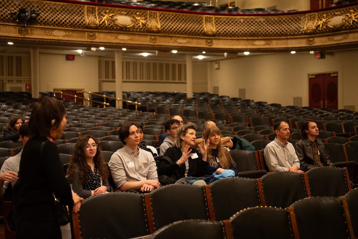 Visitors take in the beauty of Symphony Hall — an architectural and acoustical treasure located just steps from NEC.