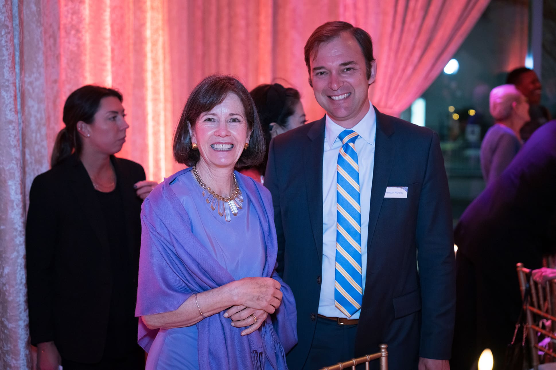 Gala-2025-Corporate-Sponsorships Two people smiling together at the annual scholarship gala.