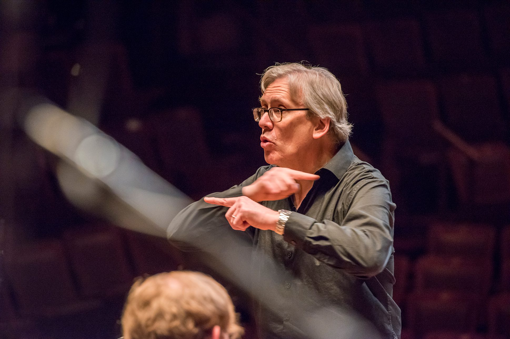Jazz-Studies-Chair-Ken Ken Schaphorst conducting.