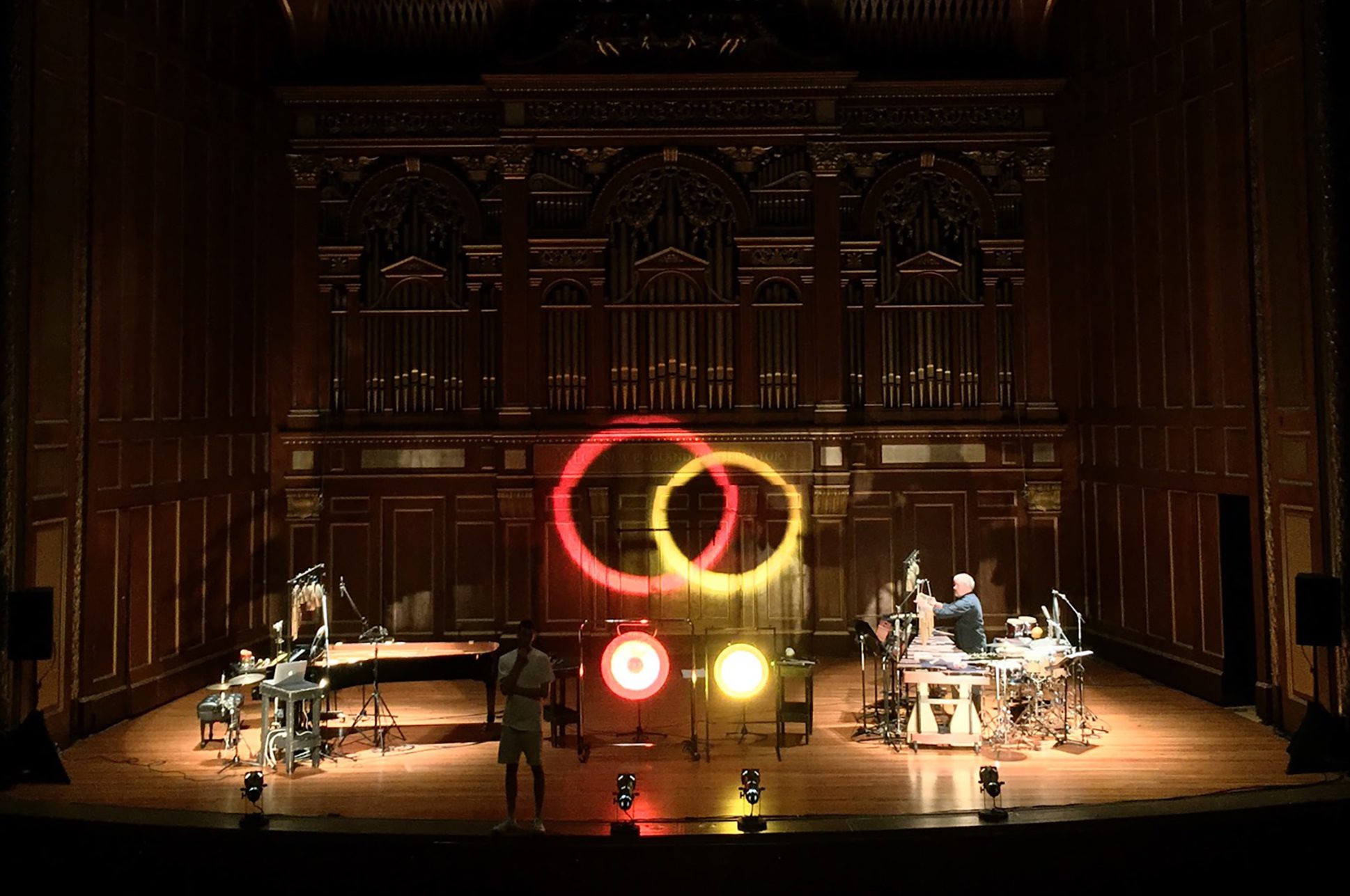 Performers on the Jordan Hall stage.