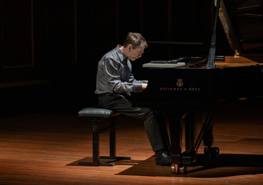 Jazz pianist and NEC alumnus Fred Hersch performs on the Jordan Hall stage