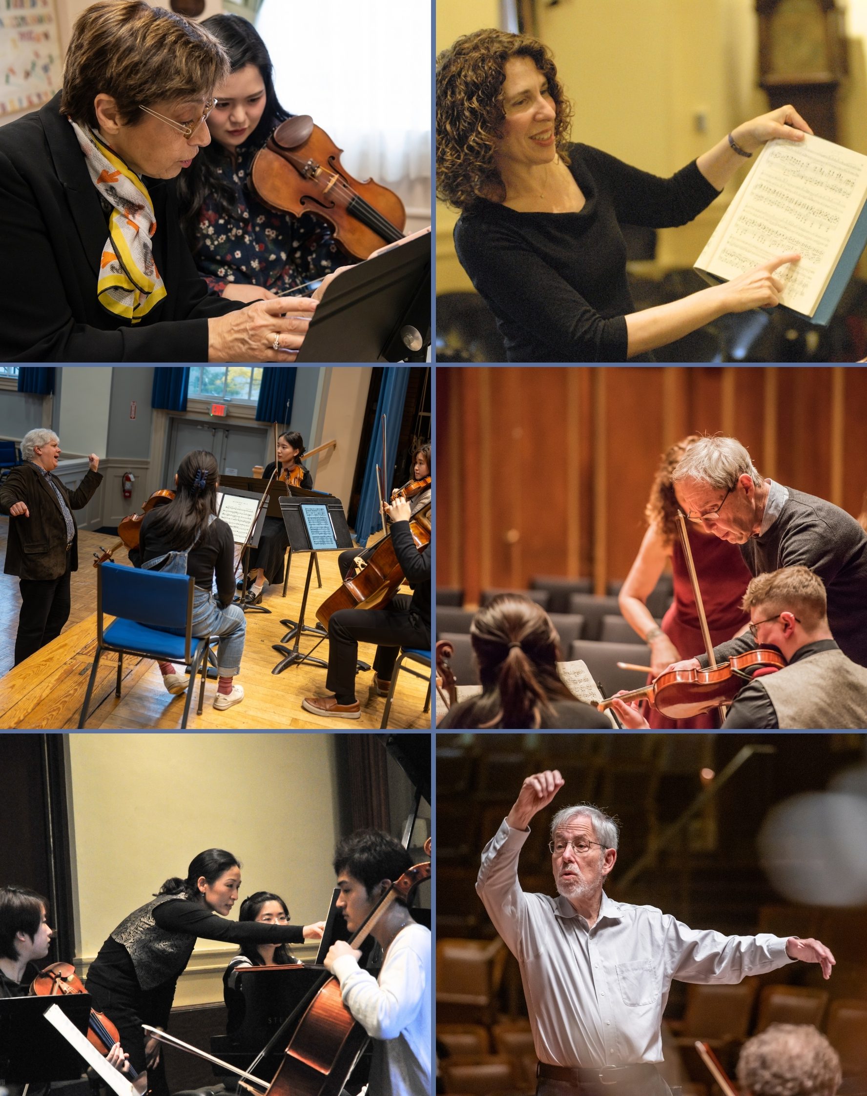 Collage of Summer Chamber Music faculty members.