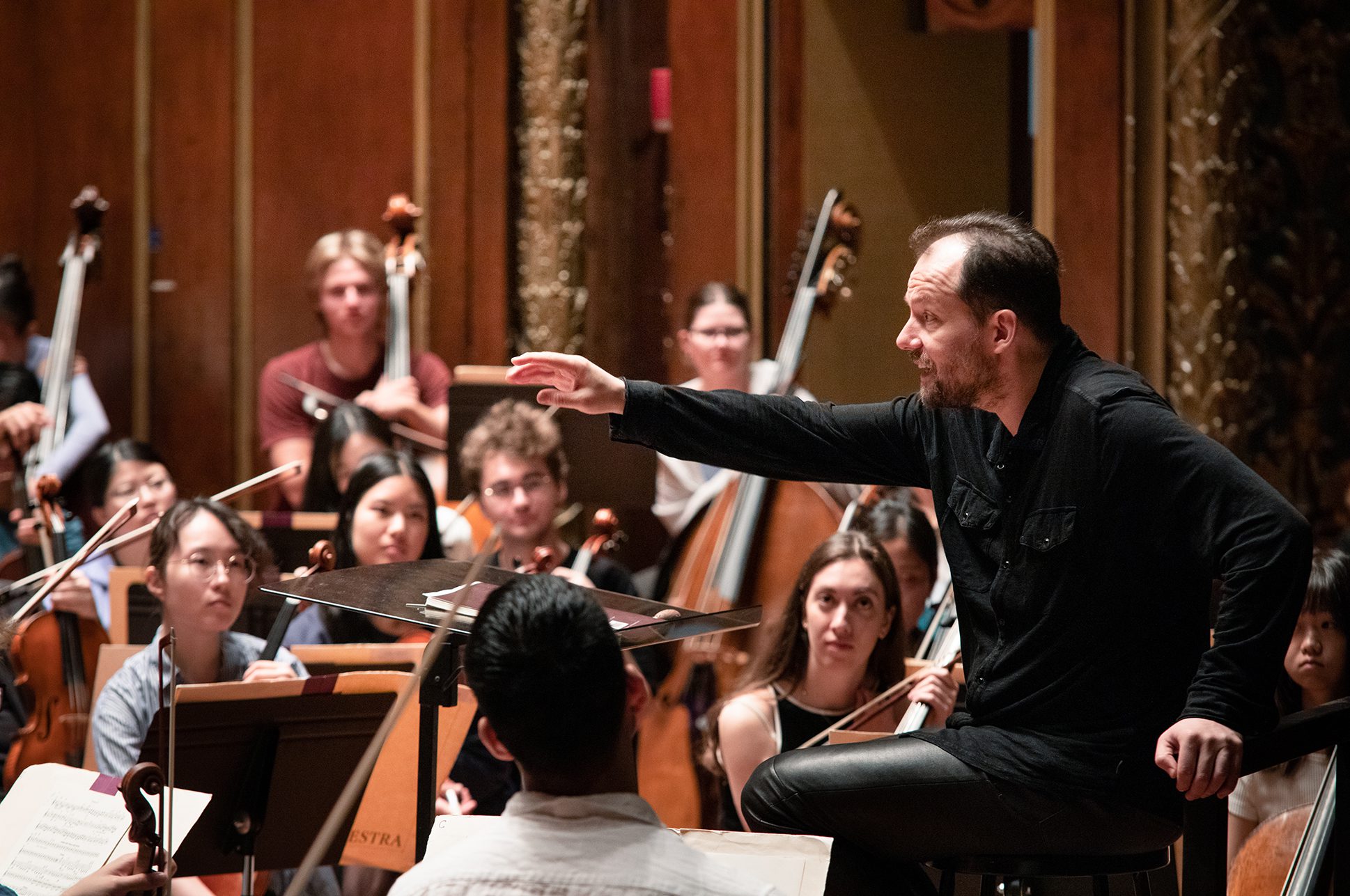 BSO Music Director Andris Nelsons leads a master class at NEC.