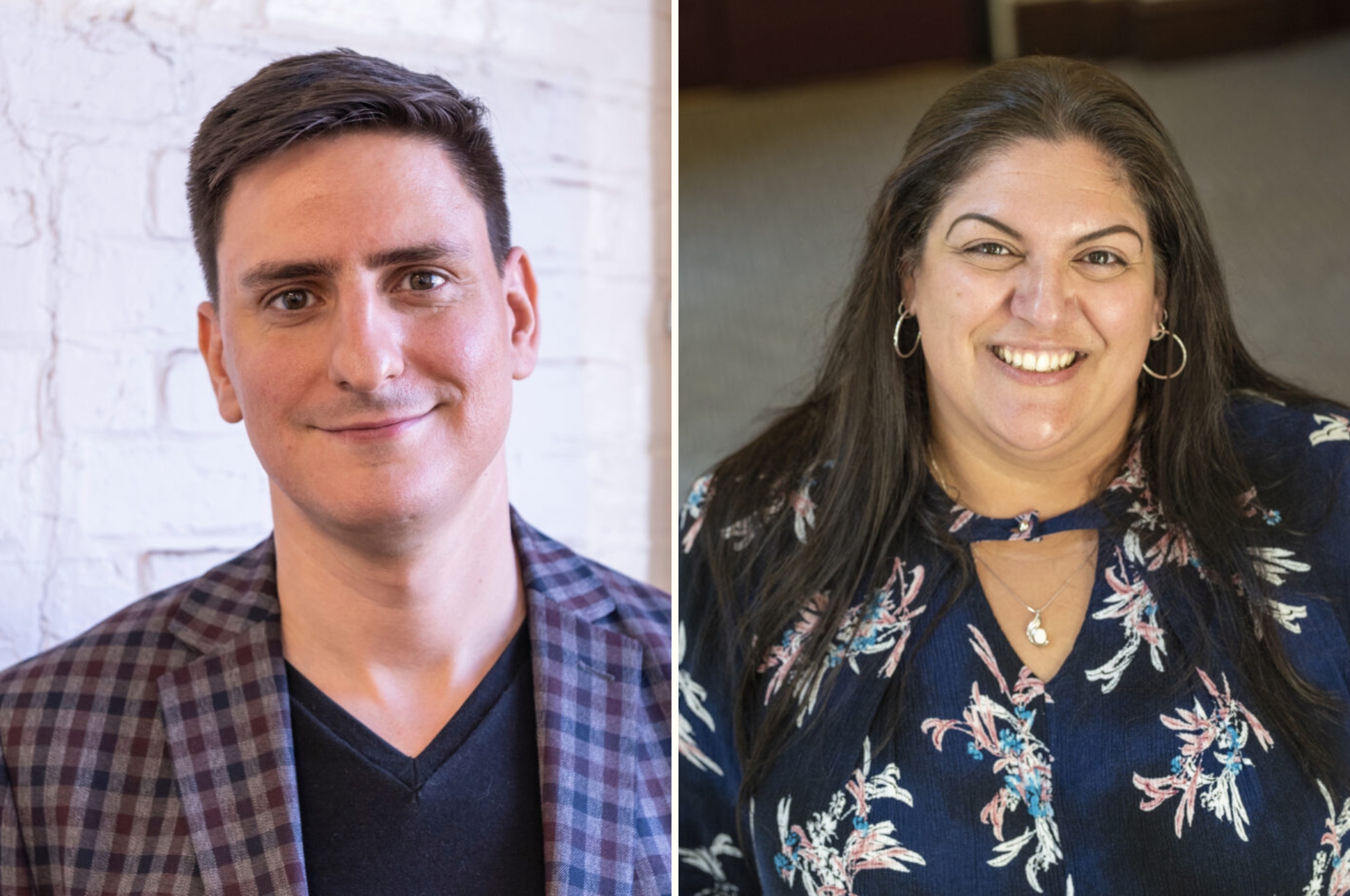 Andrew Schartmann (left) and Erica Washburn (right).